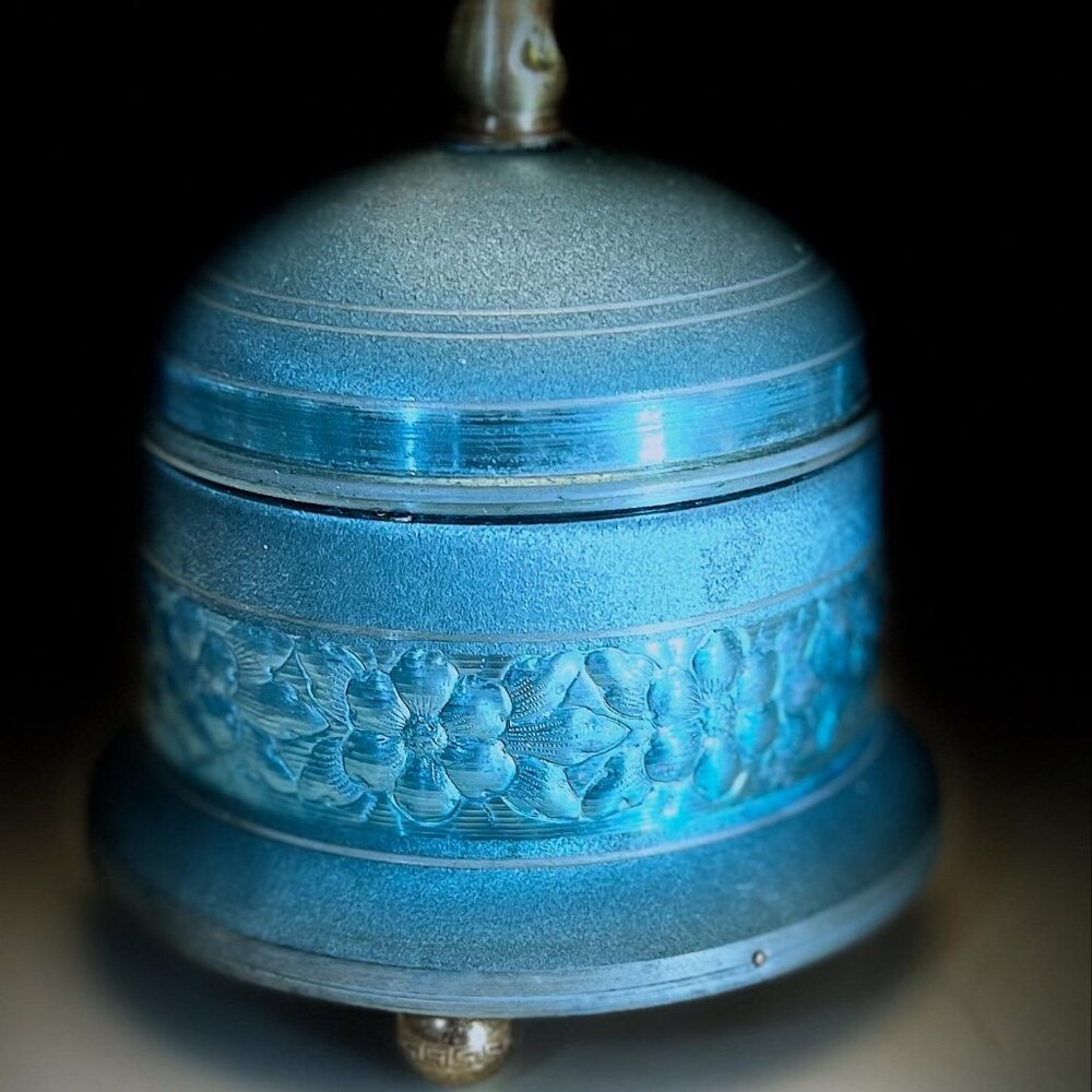 Blue Aluminum Music Powder Box